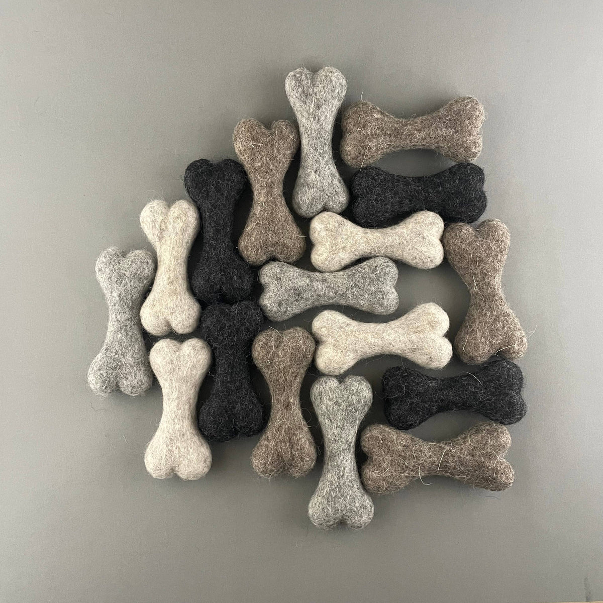 Handmade wool bone - small