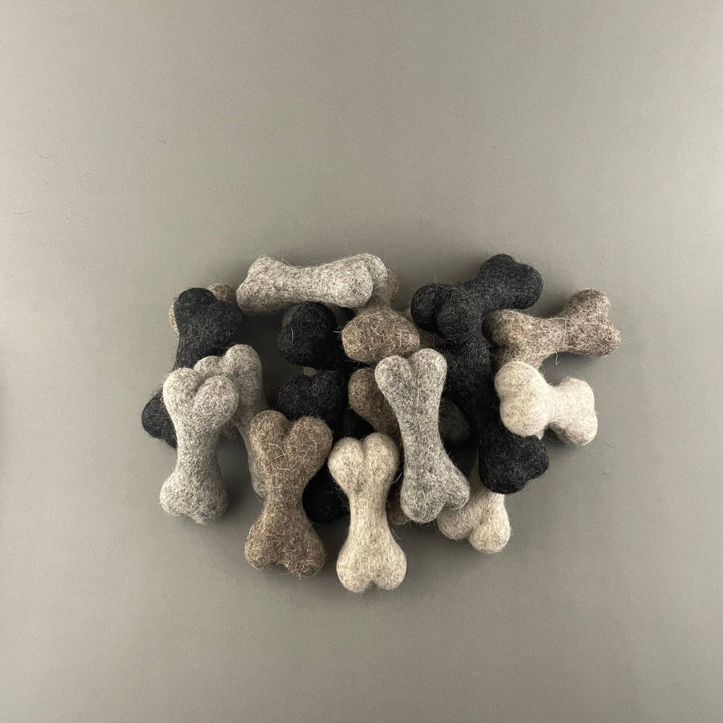 Handmade wool bone - small