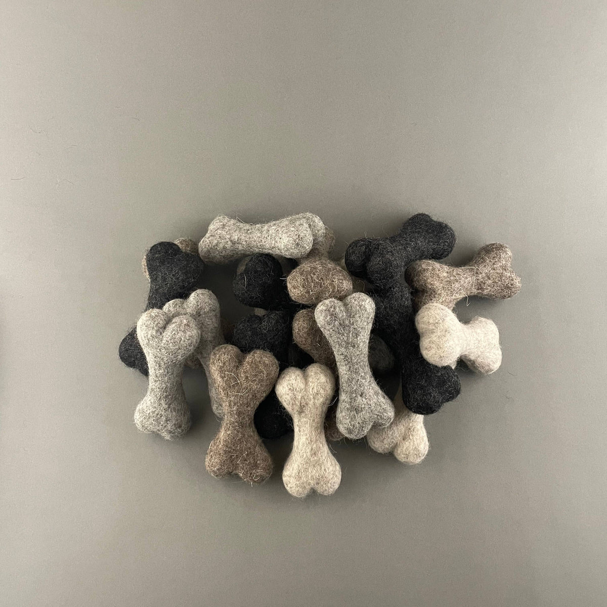Handmade wool bone - small