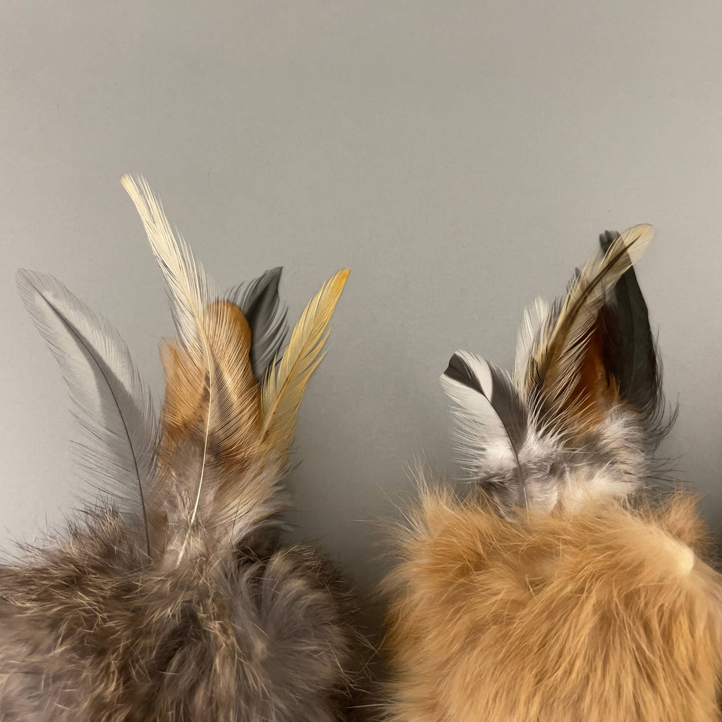 Jouet pour chat fait main en fourrure de lapin et plumes, coussin à câliner pour chat