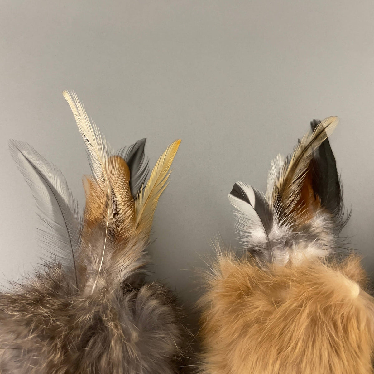 Jouet pour chat fait main en fourrure de lapin et plumes, coussin à câliner pour chat